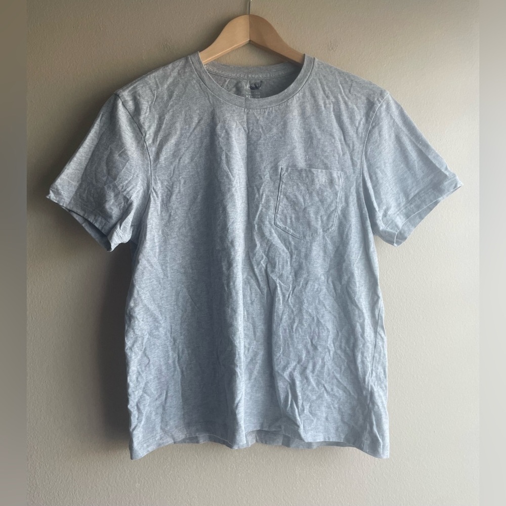 New J.Crew Men Slim Washed Gray TShirt Size Medium - Picture 1 of 7
